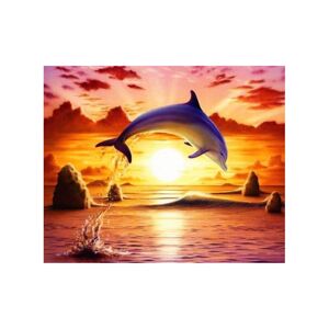 783974 NORIMPEX 5D Diamantová mozaika - Jumping Dolphin