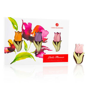 Chocolissimo - Tři barevné tulipány z hořké čokolády 45 g