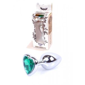 64-00051 Anální kolík - Jewellery Heart 7cm Fialová