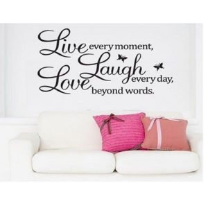DR Dekorativní nálepky na stěnu - LIVE Laugh LOVE, 60x40 cm