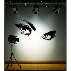 DR Dekorativní nálepky na stěnu - oči Audrey Hepburn, 60x50cm 