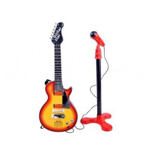 ZMU.HK-9080B.WOOD DR Dětská rocková kytara s mikrofonem