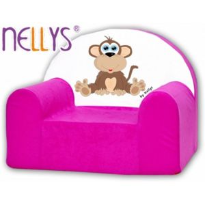 Nellys Dětské křesílko - Opička Modrá