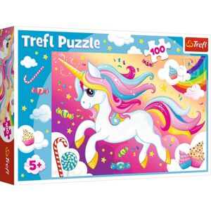16386 Dětské puzzle - Pink unicorn - 100ks