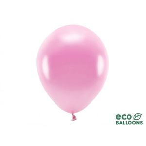 ECO30M-081-10 Eko metalizované balóny - 30cm, 10ks Růžová