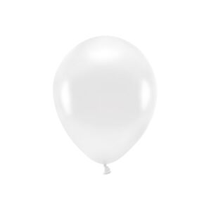 ECO30M-002-10 Party Deco Eko metalizované balóny - Biele 30cm, 10ks 002