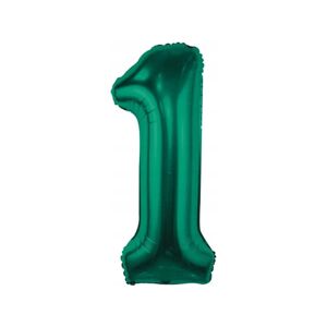 CH-B8B6 GRABO Fóliový balón - smaragdově zelený - číslo, 86 cm 6