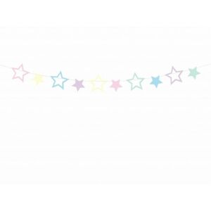 GL4 Party Deco Girlanda - hvězdičky - Pastel 1,4m