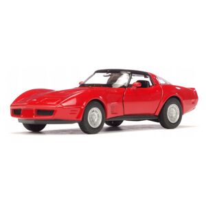 008805 Kovový model auta - Nex 1:34 - 1982 Chevrolet Corvette Coupe Stříbrná