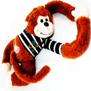 Plyšová opička s dlouhými rukama 70cm Růžová