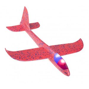 DR Polystyrénové letadélko s LED 47cm Červená