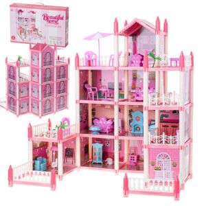 5140 Růžový domeček pro panenky se zařízením BH-Pink