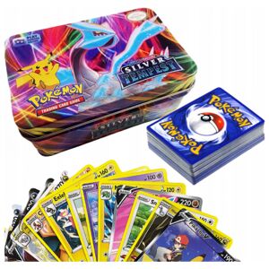 746118 Sběratelské karty v plechovém obalu - Pokémon - Silver Tempest 42ks Bílá