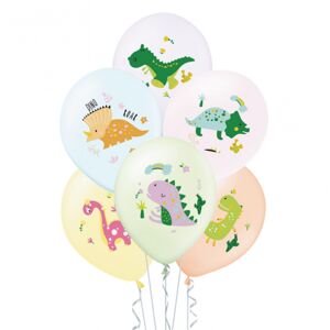 400854 DR Set balonů - Kreslené dinosauři, 30cm 6ks