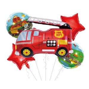 jx-801095 GRABO Set fóliových balonů - Hasičské auto (5ks)