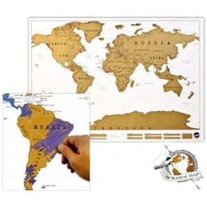 DR Stírací mapa světa - 88 x 52,5 cm