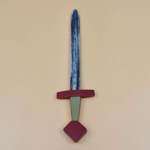 DSK25 Středověká dětská dřevěná zbraň - Francouzský meč Červená