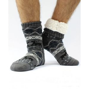 2137 DR Termo pánské protiskluzové ponožky 14 sobík šedé