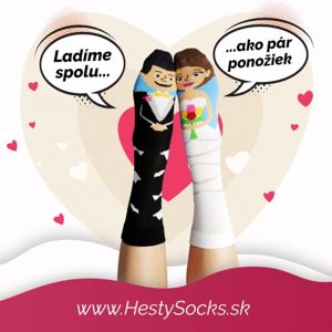 HESTY Veselé ponožky HESTY - Nevěsta a ženich 35-38