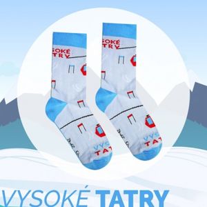 HESTY Veselé ponožky HESTY Vysoké Tatry – Lanovka 
