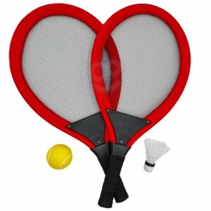 40895 DR Woopie set 2v1 - badminton a tenis Červená