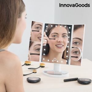 InnovaGoods Zvětšující zrcadlo s LED 4v1 Bílá